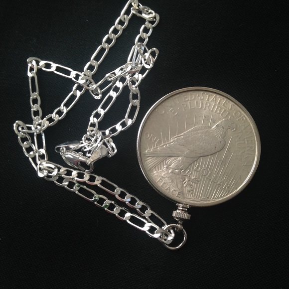 Antique 1923 Silver Dollar Coin, 18in 925 Chain - Picture 2 of 8